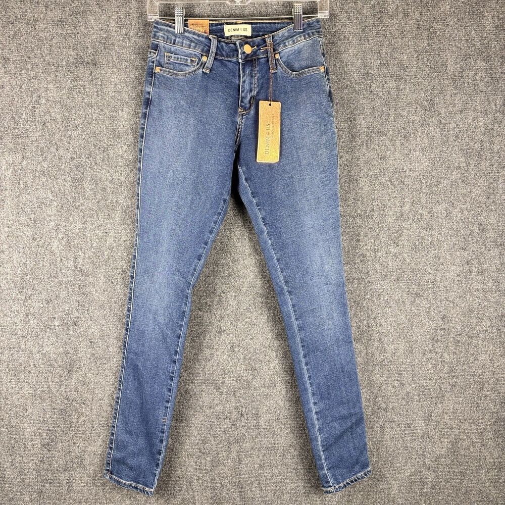DENIM 4 US Womens 5 Skinny Jeans Medium Wash Stretch NWT WR3702